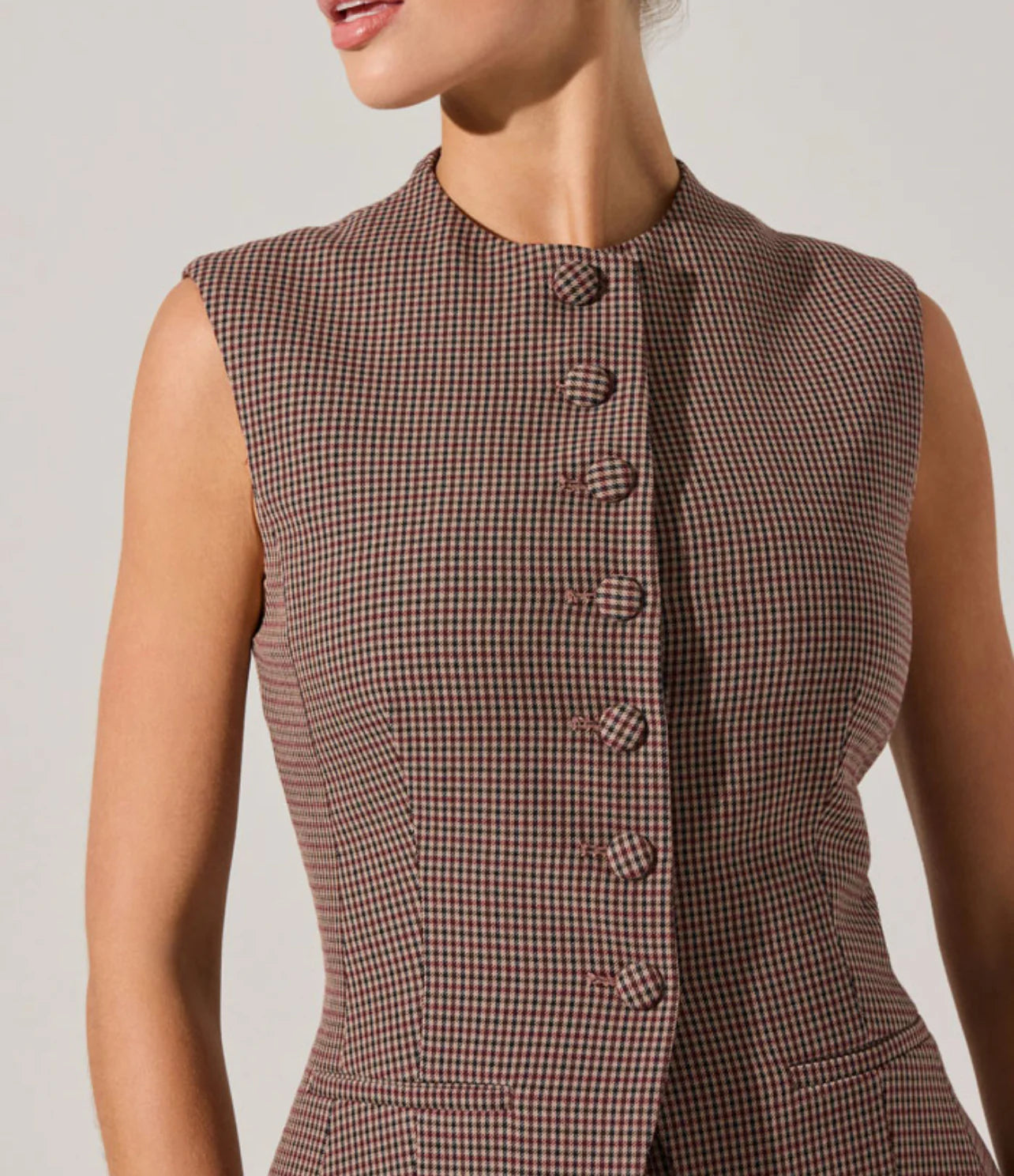 Brown Plaid Giselle Vest