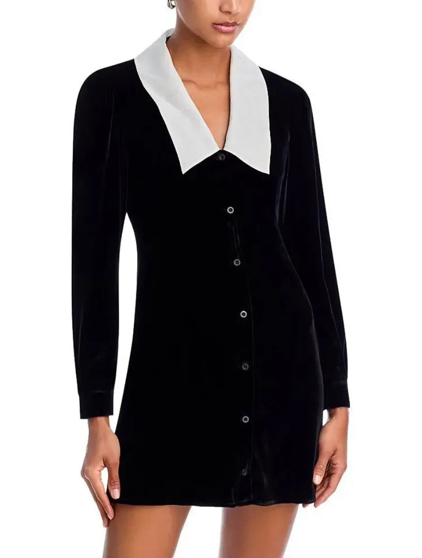 Velvet Sailor Mini Dress