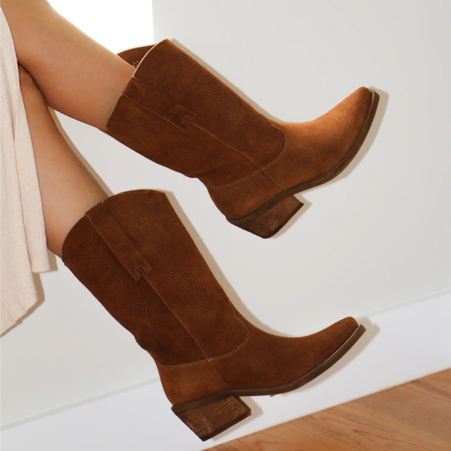 Caramel Suede Summerfest Cowboy Boots