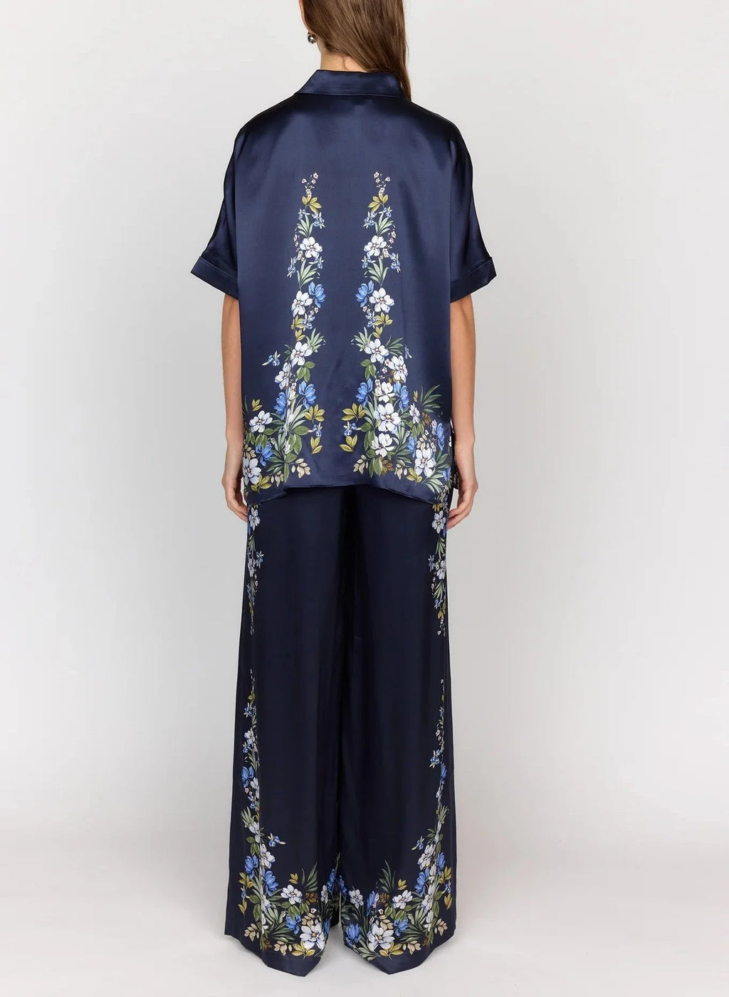 Jade Pant - Navy Trellis