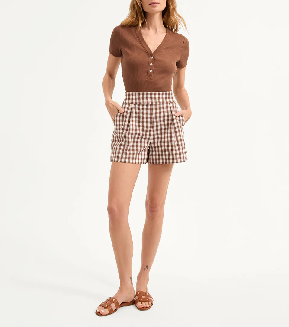 Haina Gingham Seersucker Short