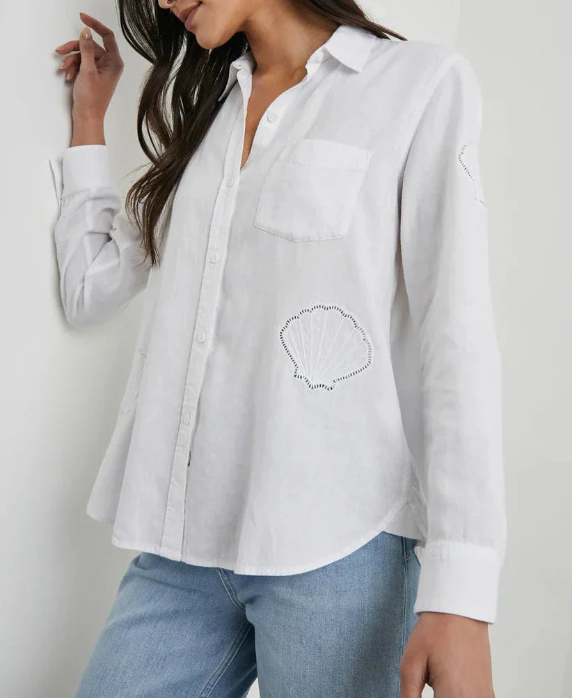 Charli White Eyelet Shells Top