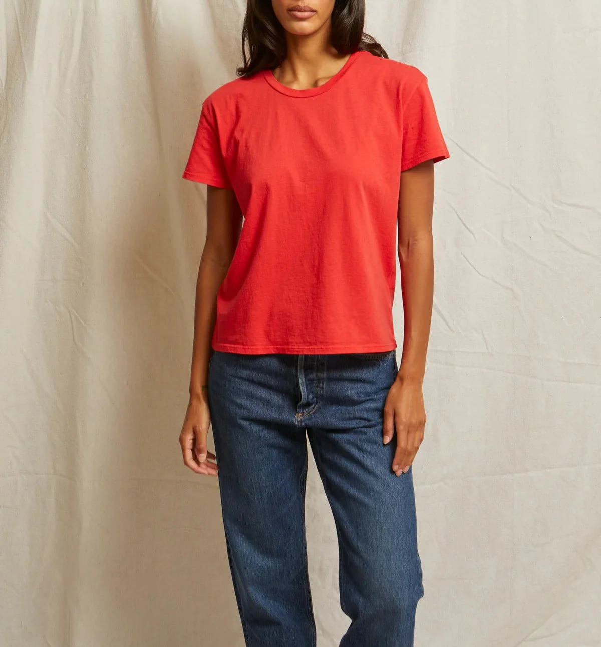 Poppy Red Harley Boxy Crew Tee