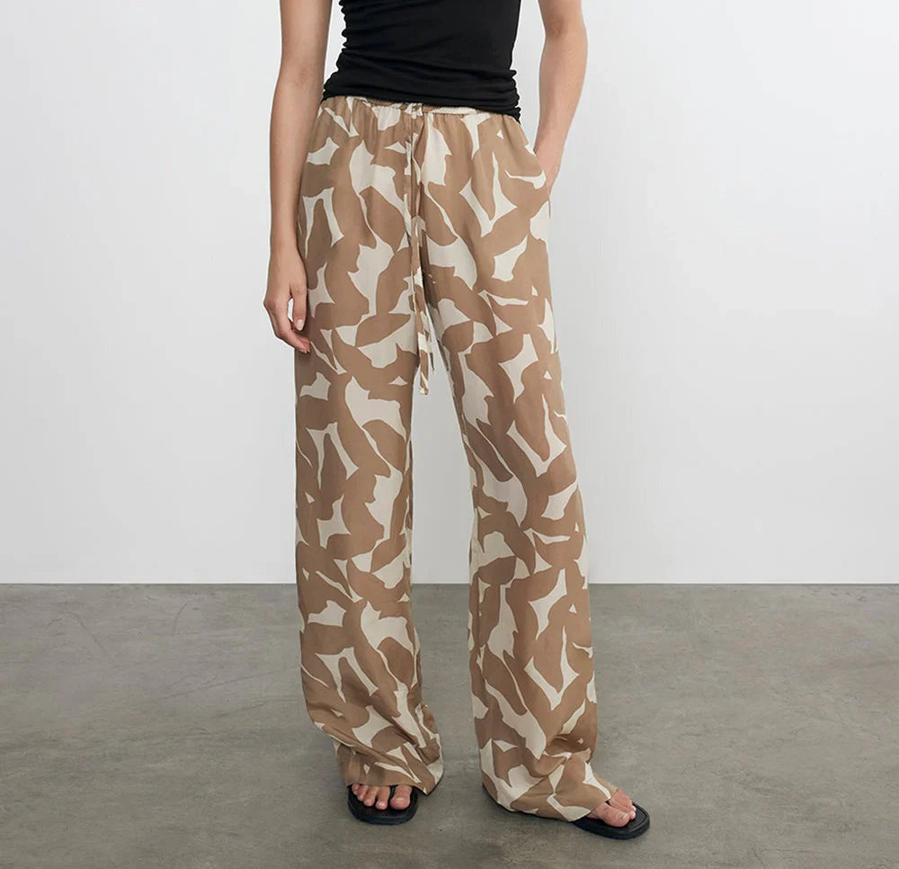 Floral Camo Cupro Resort Pant