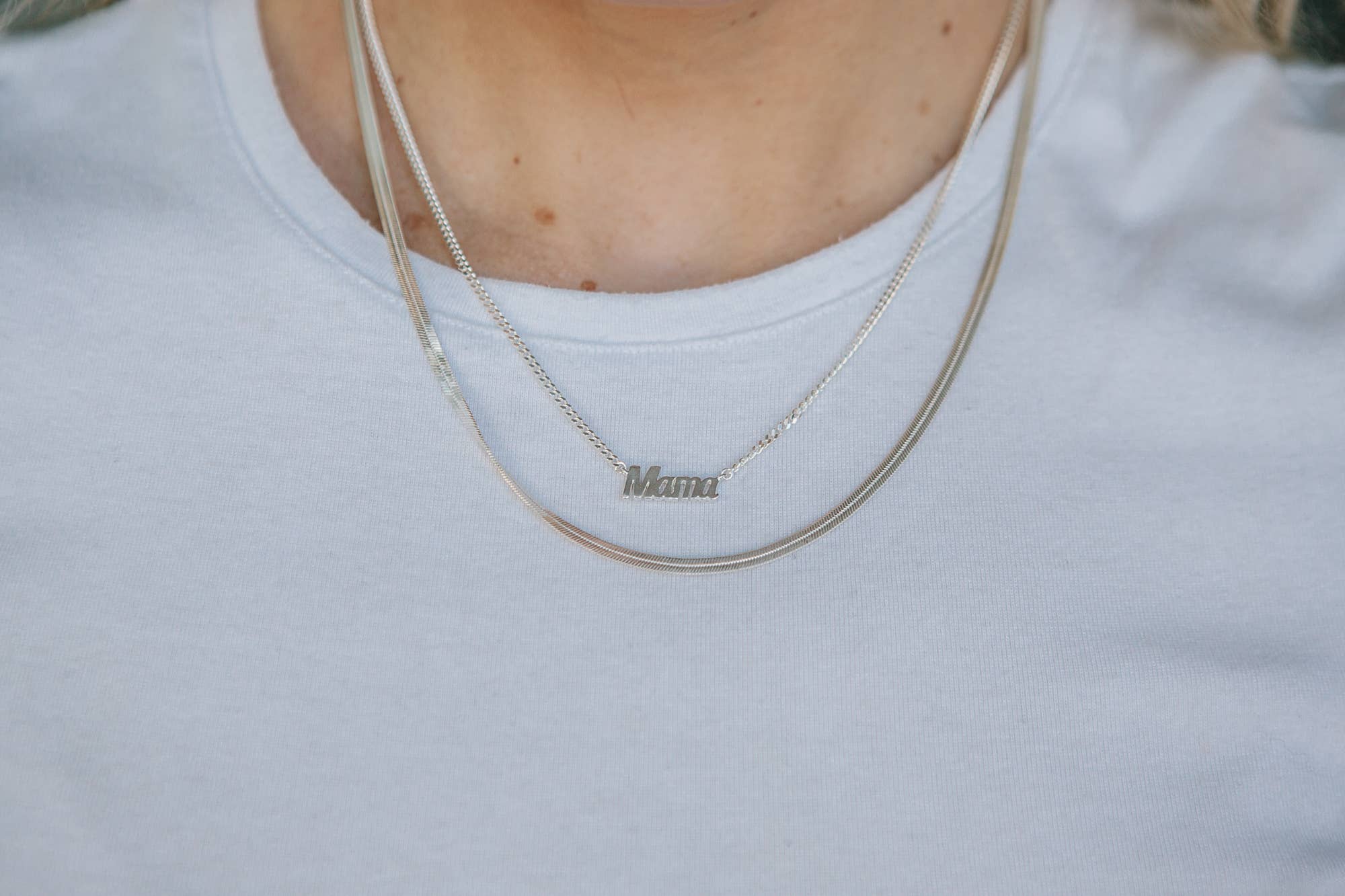 Silver Mama Necklace