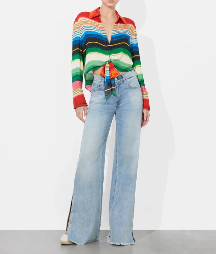 Hannon Rainbow Tie Fit Top