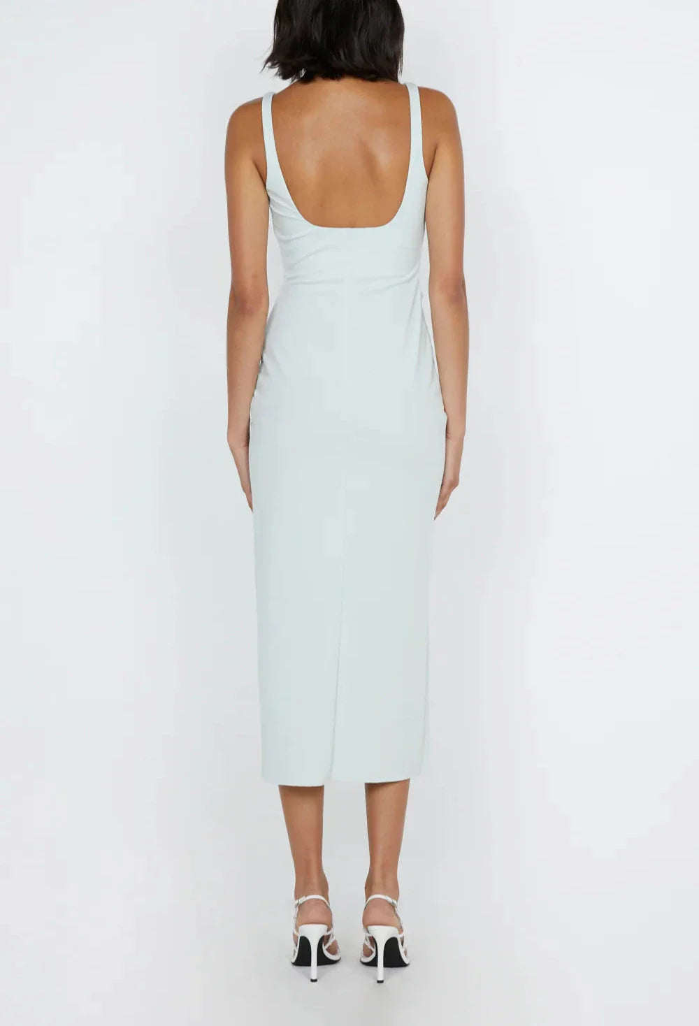 Ocean Mist Aveline Tuck Midi Dress