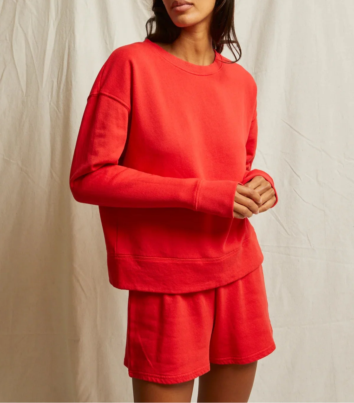 Poppy Red Layla French Terry Shorts