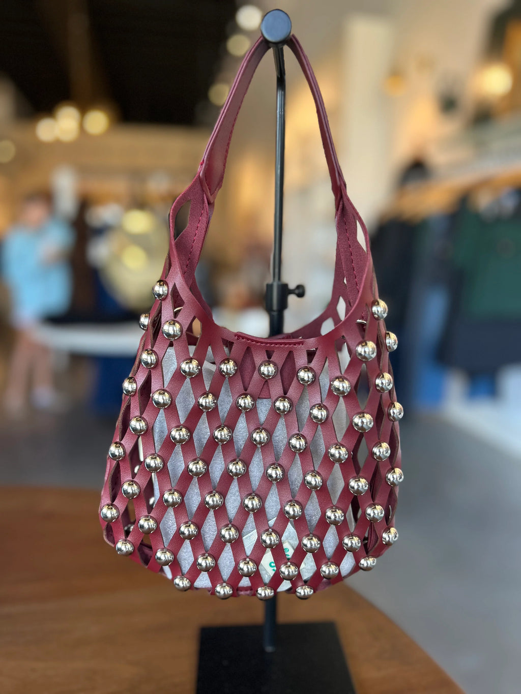 Maroon Chain Handbag