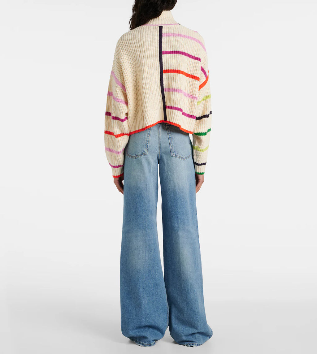 Rainbow Cropped Hampton Sweater