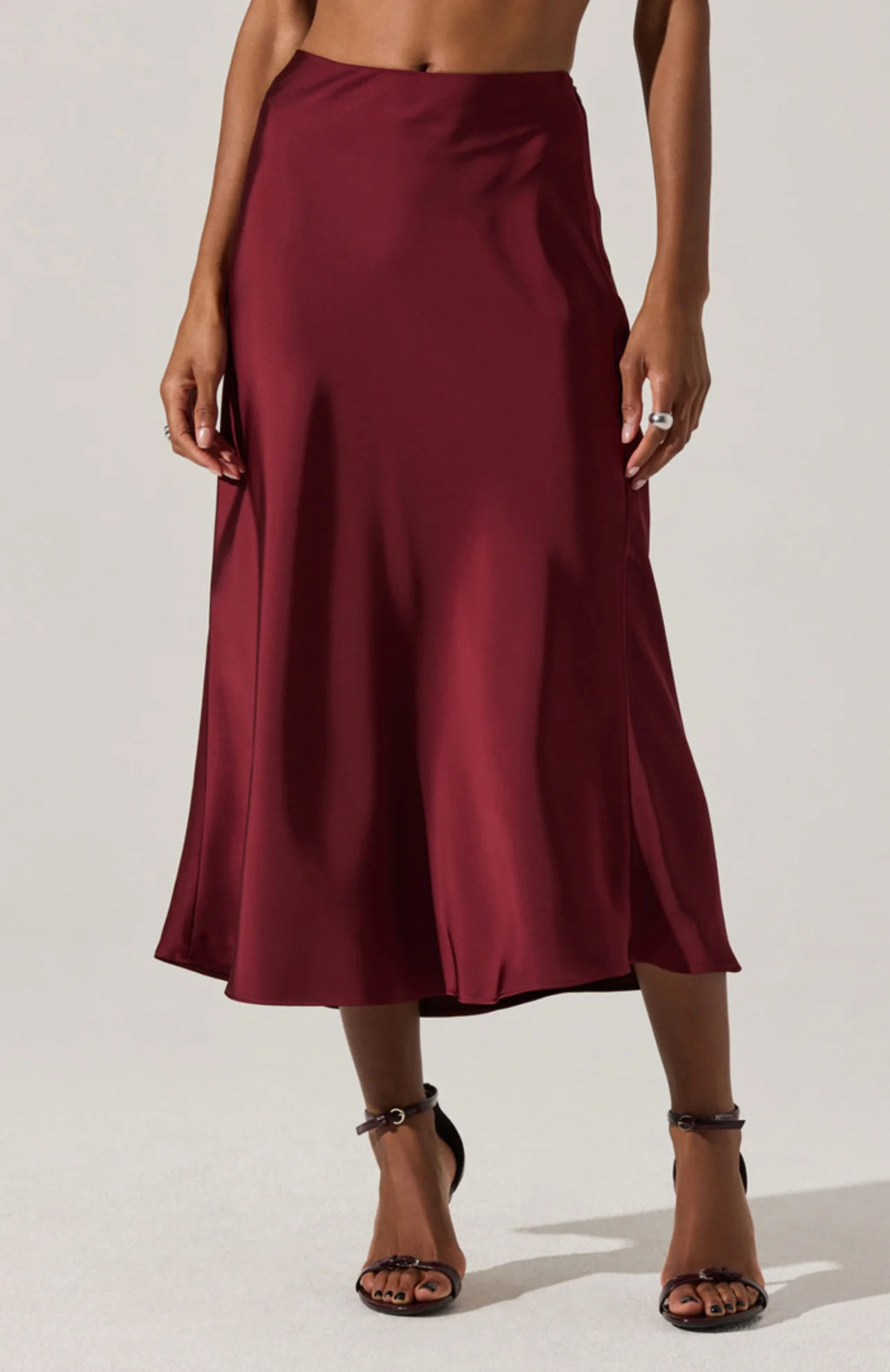 Wine Windey Skirt
