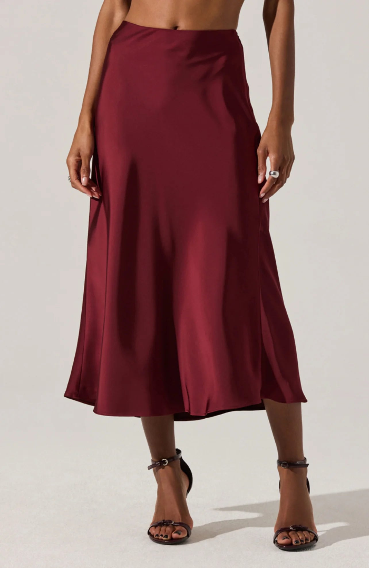 Wine Windey Skirt