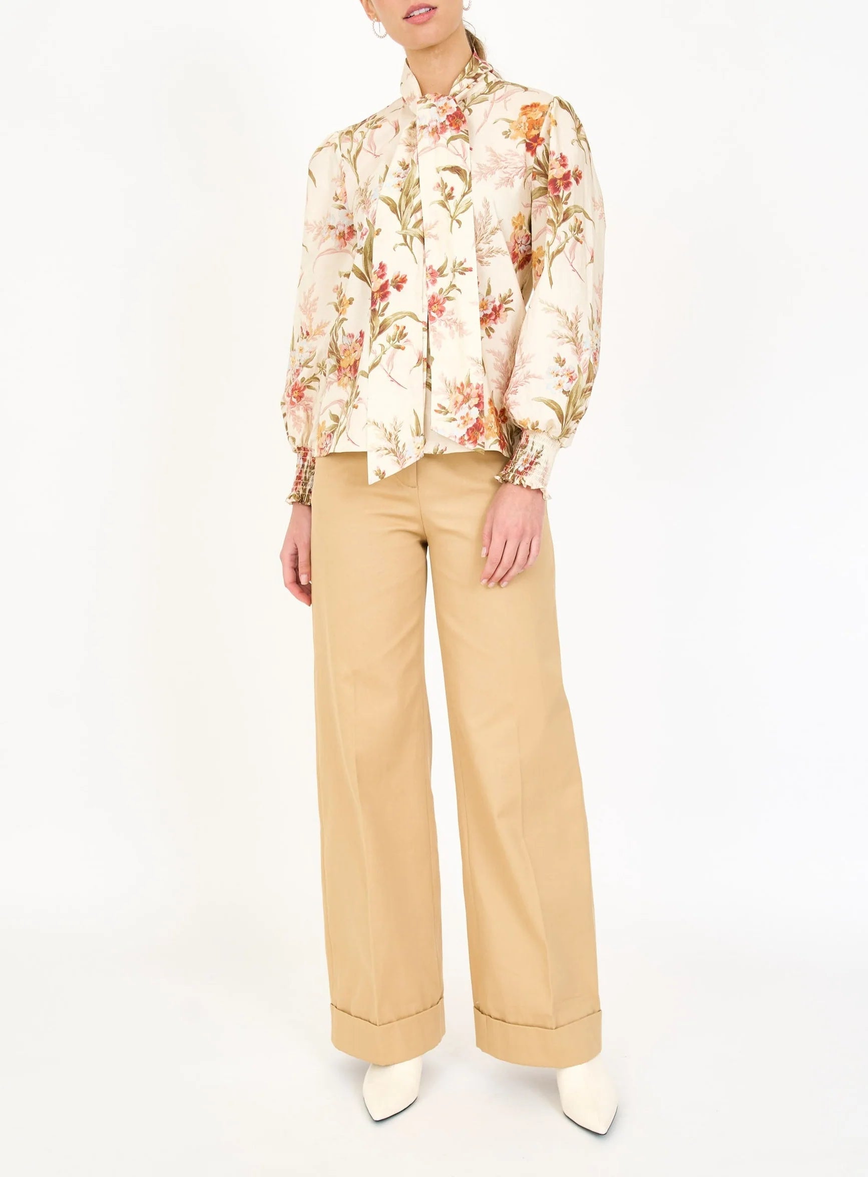 Ivory Brocade Georgia Blouse