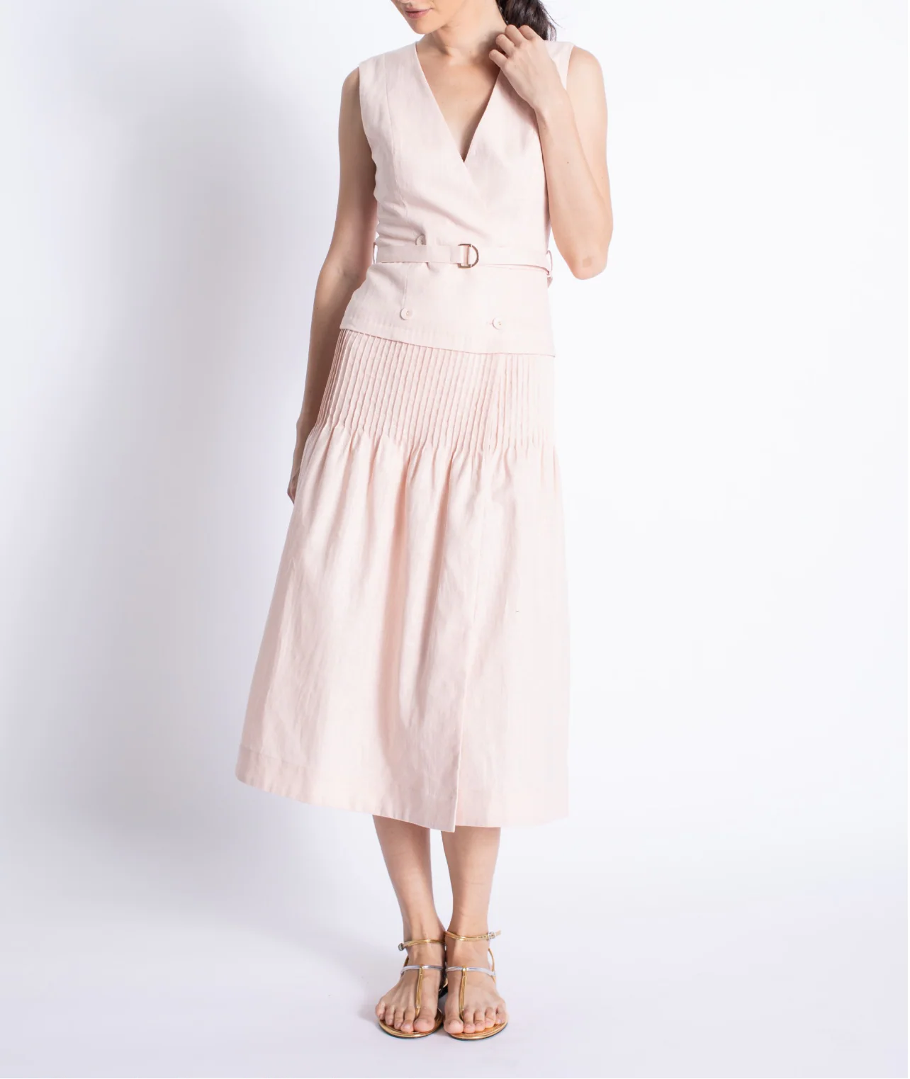 Blush Raven Linen Dress