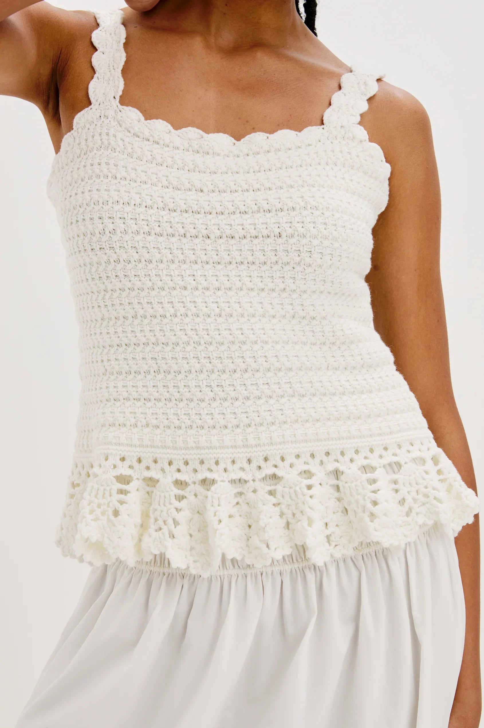 White Estefania Tank