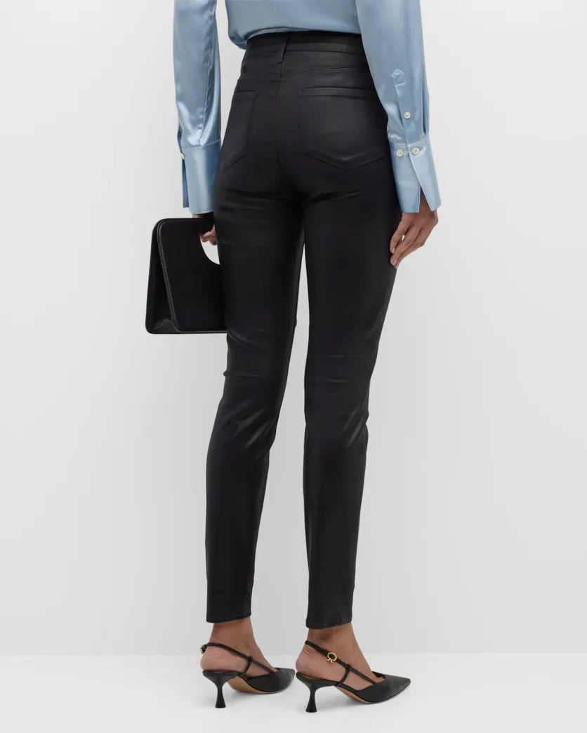 Black Coated Marguerite High Rise Skinny
