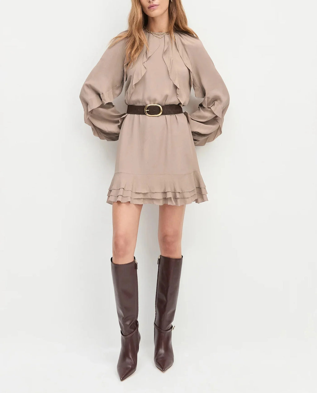 Mocha Because of You Dress