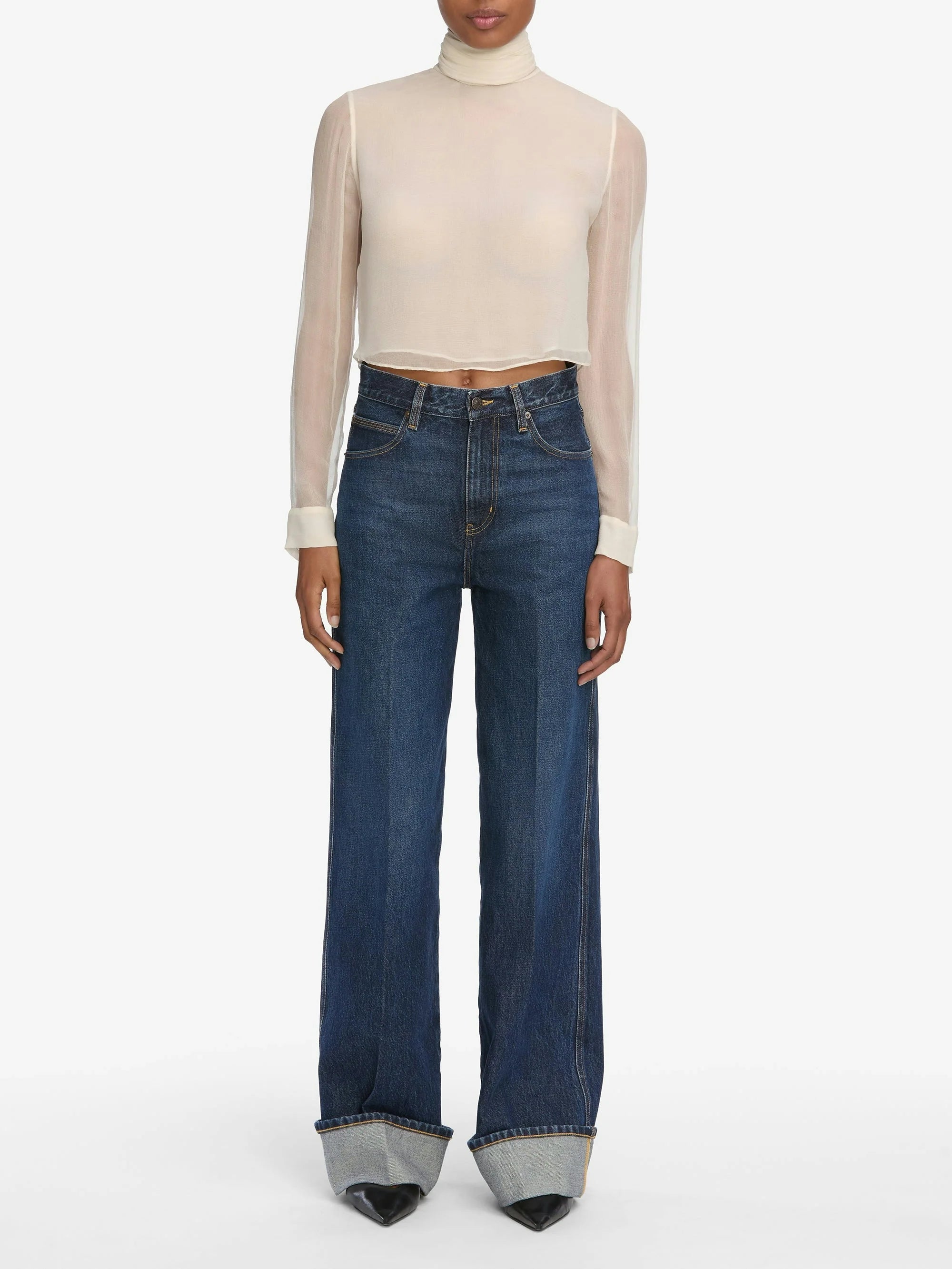 Spencer Cuffed Wide Leg Denim