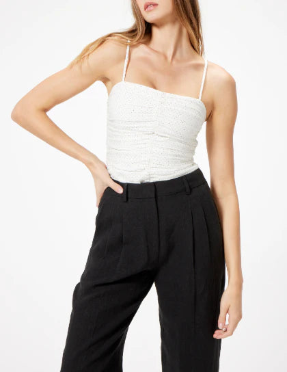 Polka Dot Ruched Cami