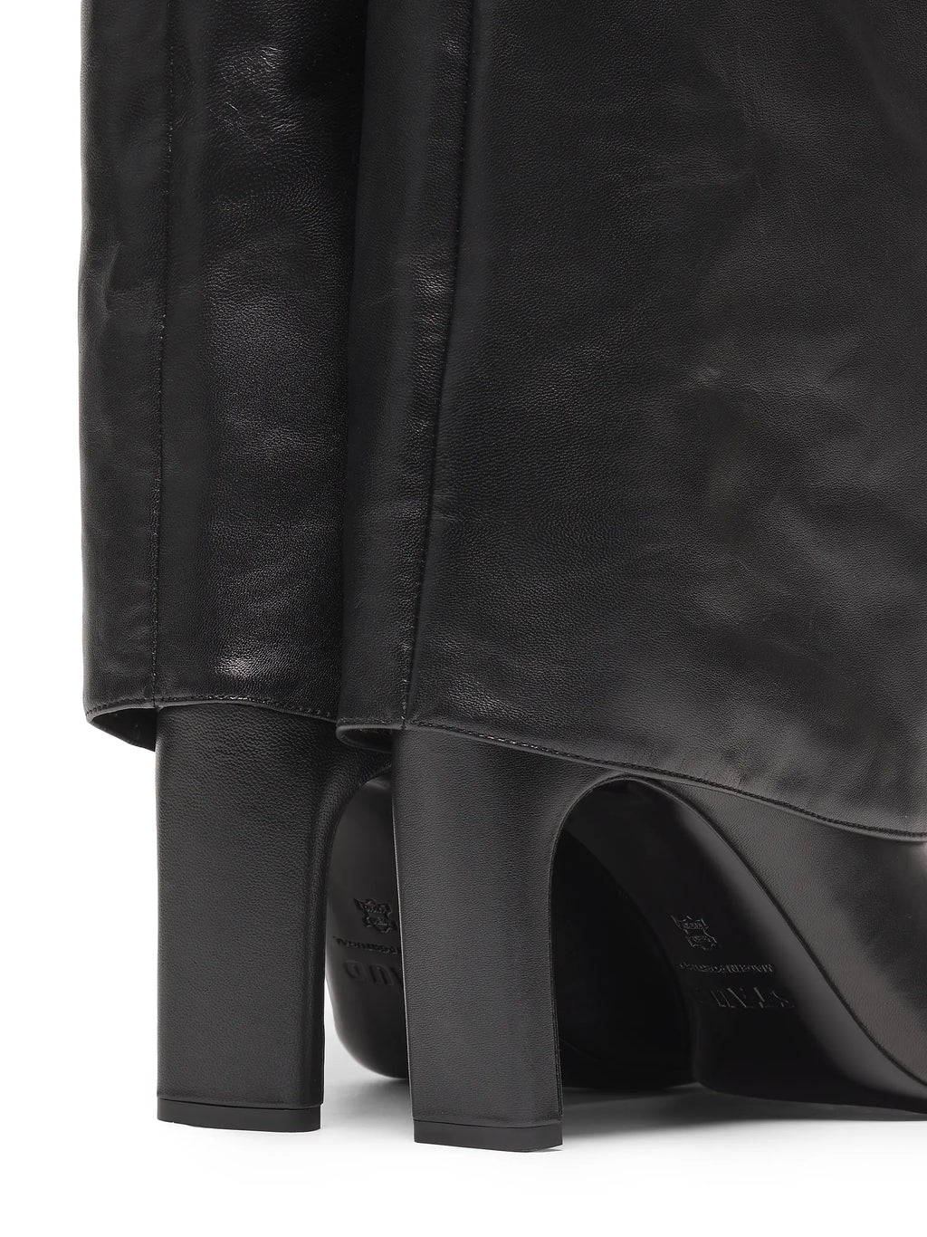 Black Wally Foldover High Heel Boot