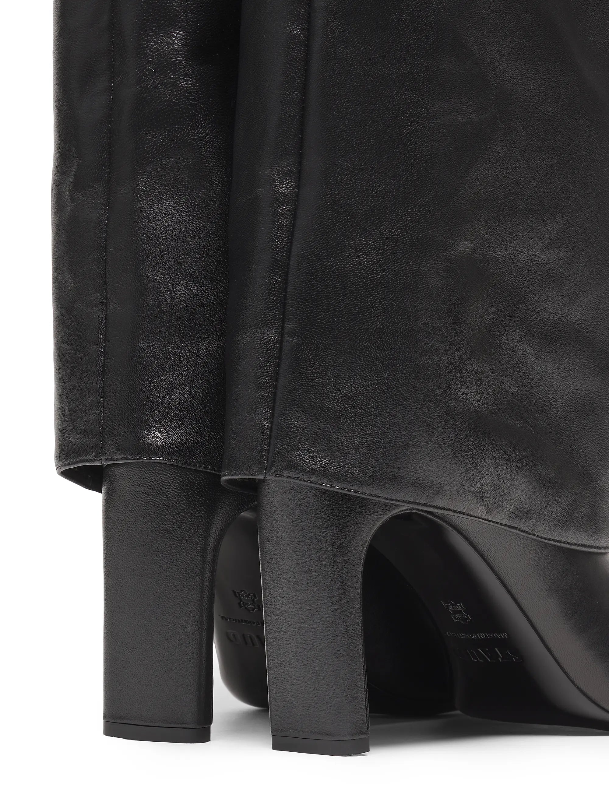 Black Wally Foldover High Heel Boot