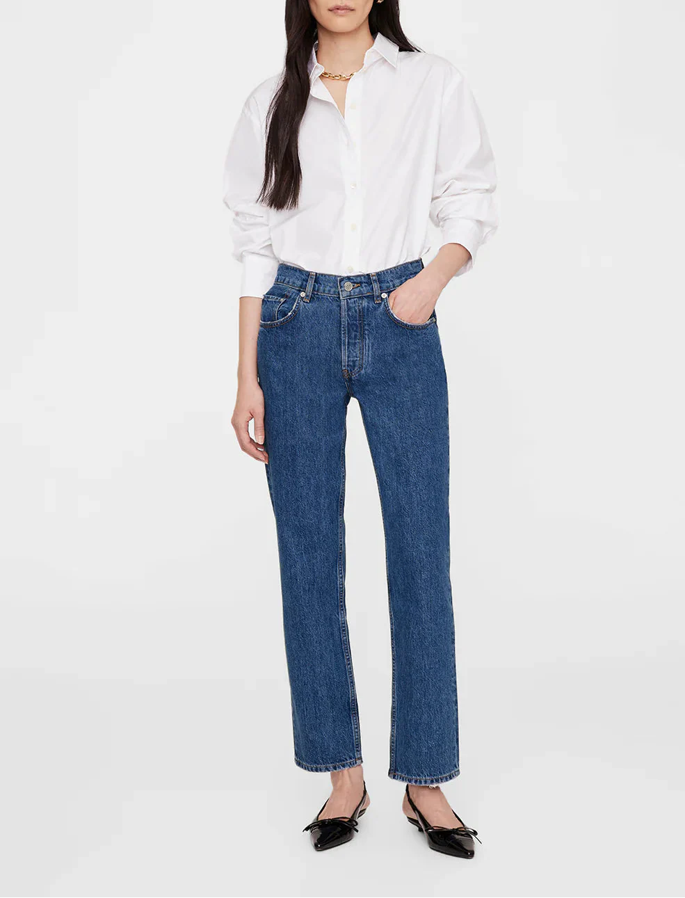 White Essie Button Down Shirt