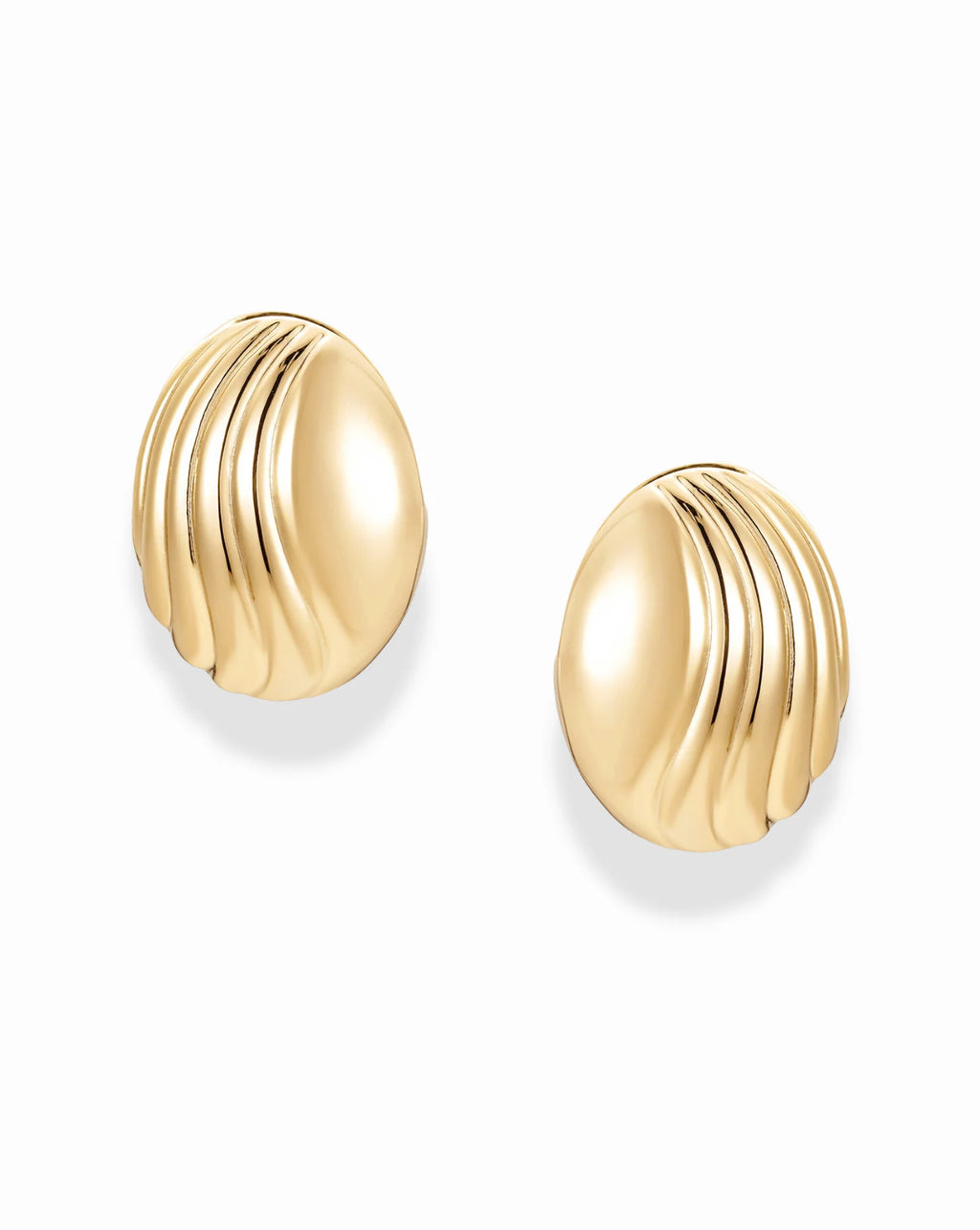 Lena Textured Dome Hoops